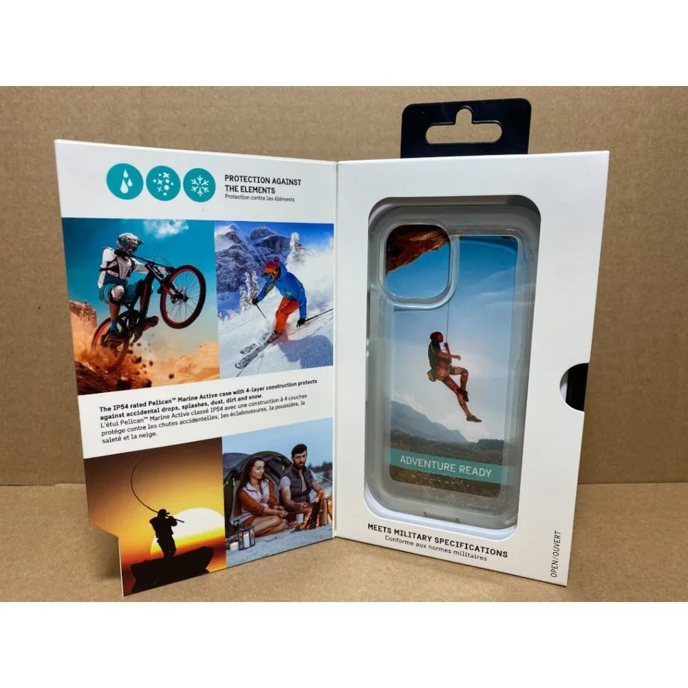 iPhone 12 Mini Case Pelican‎ Marine Active Clear with Lanyard Strap